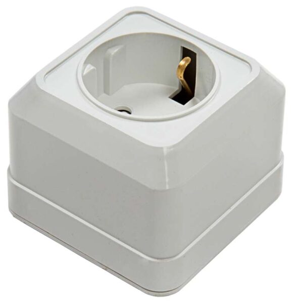 Розетка 1-м BOLLETO защ. шторки с заземл. накл. 7028х бел. ASD / IN HOME 4690612000954 (464650)