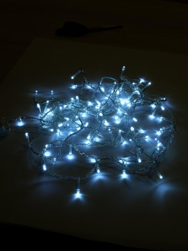 Гирлянда ILD100C-TW 100LED бел. 5м провод прозр. Shlights 4690601042750 (478112)