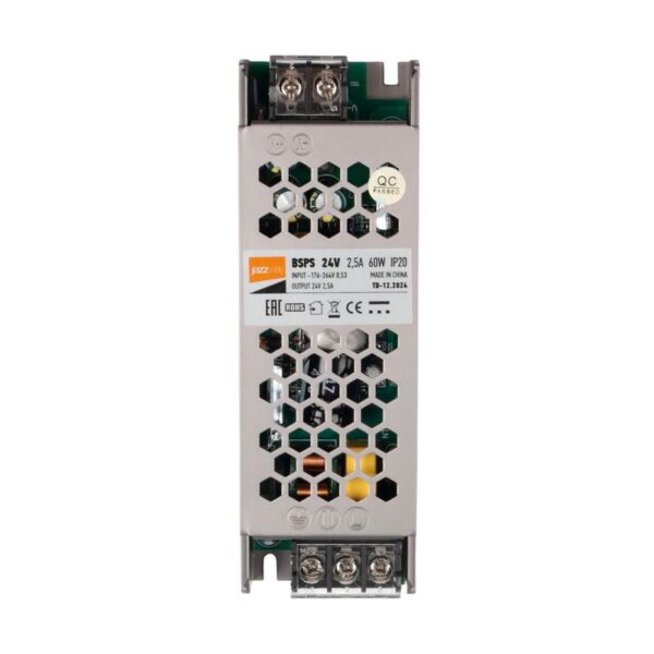 Блок питания для светодиодной ленты 60Вт 2.5А 24В IP20 BSPS метал. Pro JazzWay 5015500 (509224)