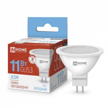 Лампа светодиодная LED-JCDR-VC 11Вт рефлектор 6500К холод. бел. GU5.3 990лм 230В IN HOME 4690612024745 (540906)