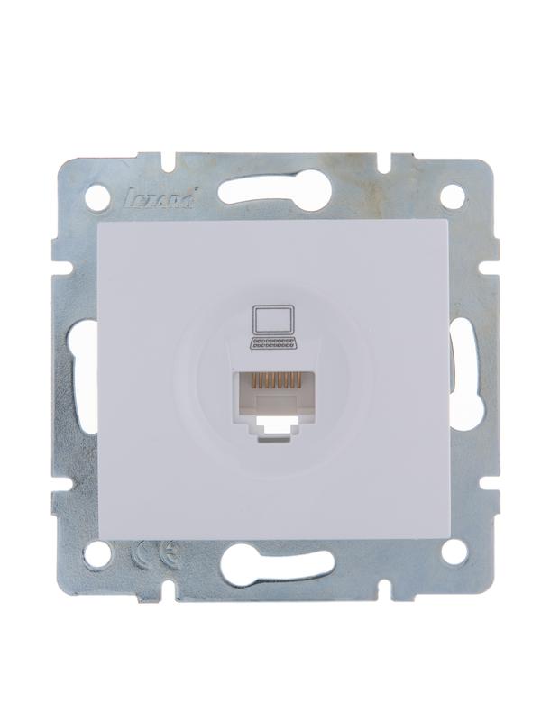 Розетка компьютерная 1-м СП Karina RJ45 механизм бел. LEZARD 707-0288-139 (551530)