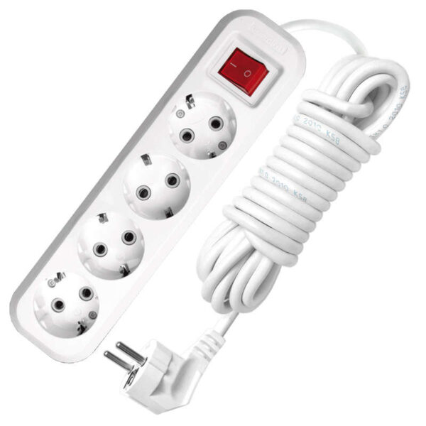 Удлинитель 4х3м с заземл. 13А IP20 S-304 ПВС 3х1 с выкл. UNIVersal 9631990 (55373)