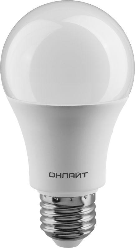 Лампа светодиодная 61 150 OLL-A60-15-230-4K-E27 15Вт грушевидная 4000К нейтр. бел. E27 1500лм 176-264В ОНЛАЙТ 61150 (467138)