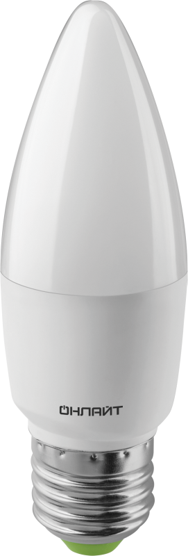 Лампа светодиодная 61 960 OLL-C37-10-230-4K-E27-FR 10Вт свеча 4000К нейтр. бел. E27 1000лм 176-264В ОНЛАЙТ 61960 (503598)