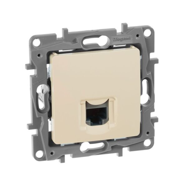 Розетка компьютерная 1-м СП Etika RJ45 кат.5E UTP механизм сл. кость IEK 672341 (1066931)