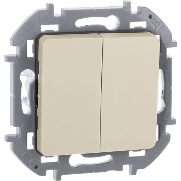 Выключатель 2-кл. Inspiria 10А IP20 250В 10AX механизм сл. кость IEK 673621 (1445132)