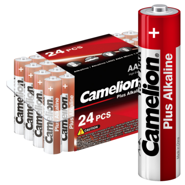 Элемент питания алкалиновый AAA/LR03 1.5В Plus Alkaline LR03-PB24 (уп.24шт) Camelion 7615 (197966)