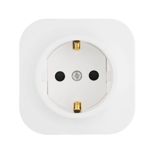 Розетка 1-м ОП Quteo 16А IP20 2P+E с заземл. без защ. шторок бел. IEK 782211 (255237)