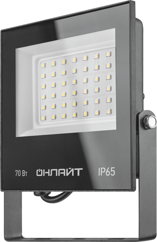 Прожектор светодиодный 90 499 OFL-03-70-6.5K-BL-IP65-LED 70Вт 6500К IP65 5600лм черн. ОНЛАЙТ 90499 (1904296)