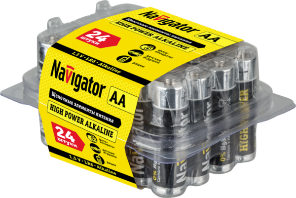 Элемент питания алкалиновый AA/LR6 94 786 NBT-NE-LR6-BOX24 (уп.24шт) Navigator 94786 (270255)