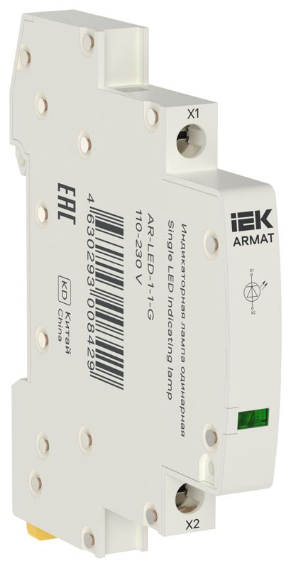 Лампа индикаторная одинарная LED 110-230В AC зел. ARMAT IEK AR-LED-1-1-G (1927963)