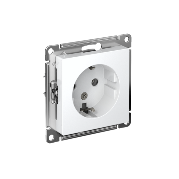 Розетка 1-м СП AtlasDesign 16А IP20 с заземл. механизм бел. SE ATN000143 (1240146)