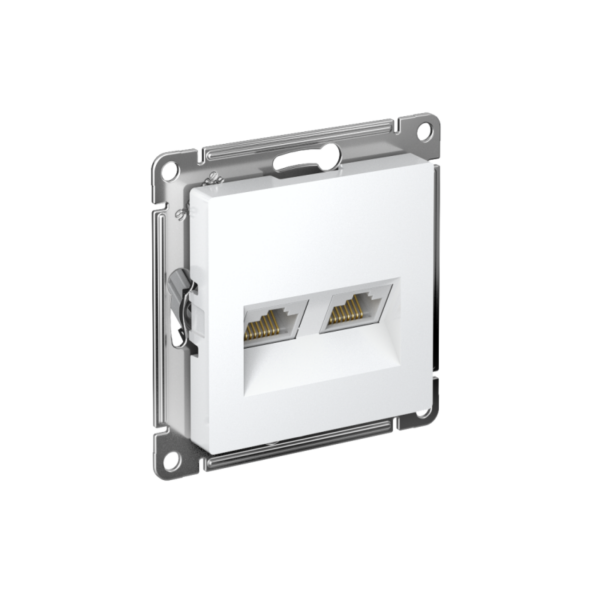 Розетка компьютерная 2-м AtlasDesign RJ45 кат.5E механизм бел. SE ATN000185 (1240161)