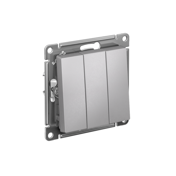 Выключатель 3-кл. СП AtlasDesign 10А IP20 (сх. 1+1+1) 10AX механизм алюм. SE ATN000331 (1240234)