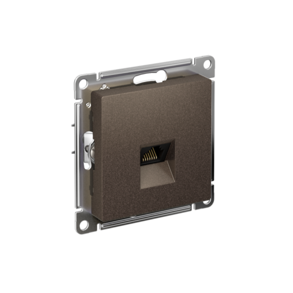 Розетка компьютерная AtlasDesign RJ45 кат.5E механизм мокко SE ATN000683 (1240383)