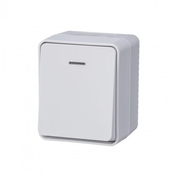 Выключатель 1-кл. ОП AtlasDesign PROFI IP54 10AX с подсветкой бел. SE ATN540113 (1616129)