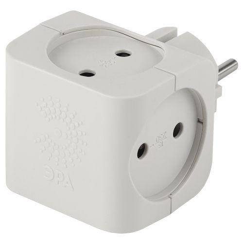 Разветвитель 4-м без заземл. 16А IP20 SP-4-W бел. Эра Б0005103 (288950)