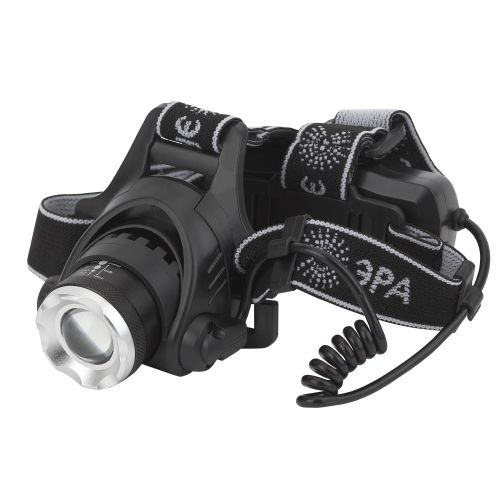 Фонарь аккумуляторный налобный GA-805 CREE 5Вт регулир. фокус литиевый аккум. 2.5А.ч алюм. USB пластик. (кор.) Эра Б0039625 (561344)