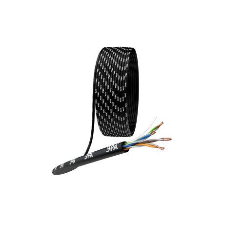 Кабель витая пара U/UTP кат.5E 4х2х24AWG solid CU PE Outdoor черн. (м) Эра Б0044431 (1408265)