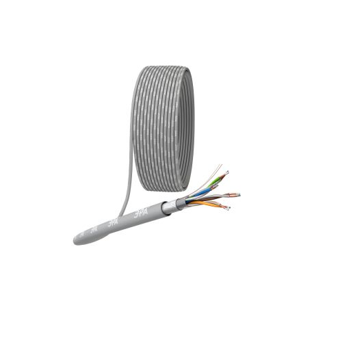 Кабель витая пара F/UTP кат.5E 4х2х24AWG solid CCA PVC Simple сер. (м) Эра Б0044440 (1408270)