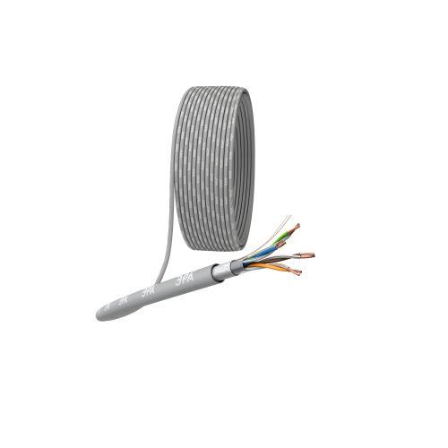 Кабель витая пара F/UTP кат.5E 4х2х24AWG solid CU PVC сер. (м) Эра Б0044688 (1408262)