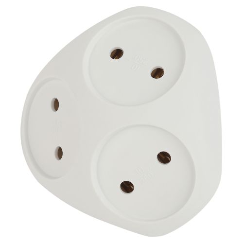 Разветвитель 3-м без заземл. 10А IP20 SPx-3-W бел. Эра Б0053481 (1598946)