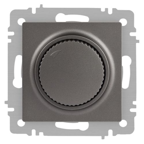 Светорегулятор поворотный СП Accent 6-401-09 600Вт 230В IP20 титан Intro Б0063685 (1931541)