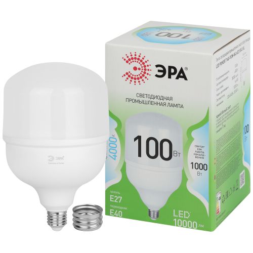 Лампа светодиодная GREEN LINE POWER T140-100W-840-E27/E40 GL 100Вт колокол 4000К яркий свет бел. E27/E40 Эра Б0067037 (1954556)