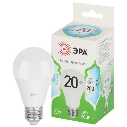 Лампа светодиодная GREEN LINE A60-20W-840-E27 GL 20Вт груша 4000К яркий свет бел. E27 Эра Б0067116 (1954447)