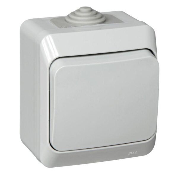 Выключатель 1-кл. ОП Этюд 10А IP44 10AX сер. SE BA10-041C (97301)