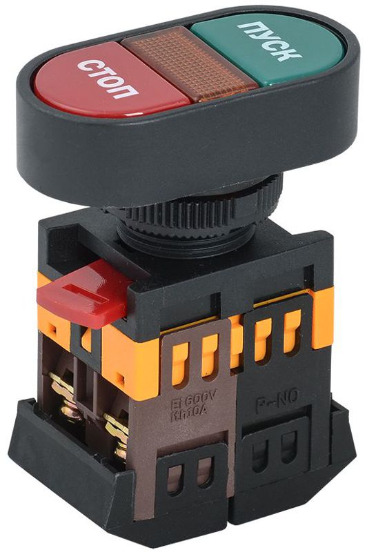 Кнопка APBB-22N "Пуск-Стоп" d22мм 1з+1р 240В неон IEK BBD11-APBB-K51 (78937)