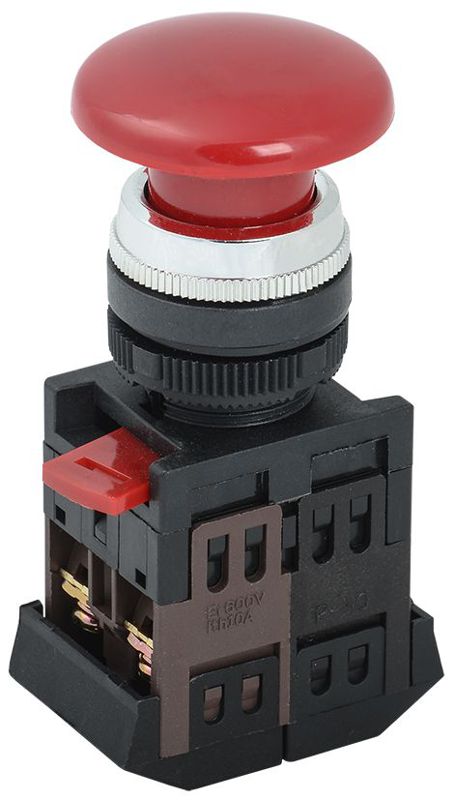 Кнопка "Грибок" AEA-22 d22мм 1з+1р красн. IEK BBG30-AEA-K04 (31845)