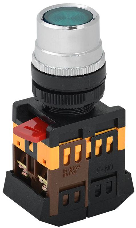 Кнопка ABLF-22 d22мм 1з+1р 240В неон зел. IEK BBT10-ABLF-K06 (31844)