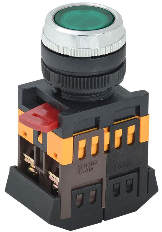 Кнопка ABLFS-22 d22мм 1з+1р 240В неон зел. IEK BBT30-ABLFS-K06 (33994)