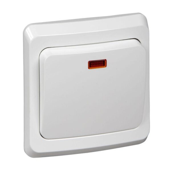 Выключатель 1-кл. СП Этюд 10А IP20 с подсветкой бел. SE BC10-005B (87927)