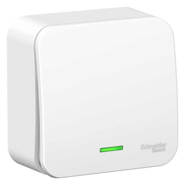 Выключатель 1-кл. ОП Blanca 10А IP20 (сх. 1) 250В с подсветкой с изолир. пластиной бел. SE BLNVA101111 (1210451)
