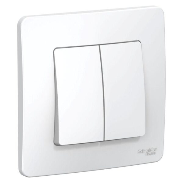 Переключатель проходной 2-кл. СП Blanca 10А IP20 (сх. 6+6) 250В бел. SE BLNVS106601 (1210257)