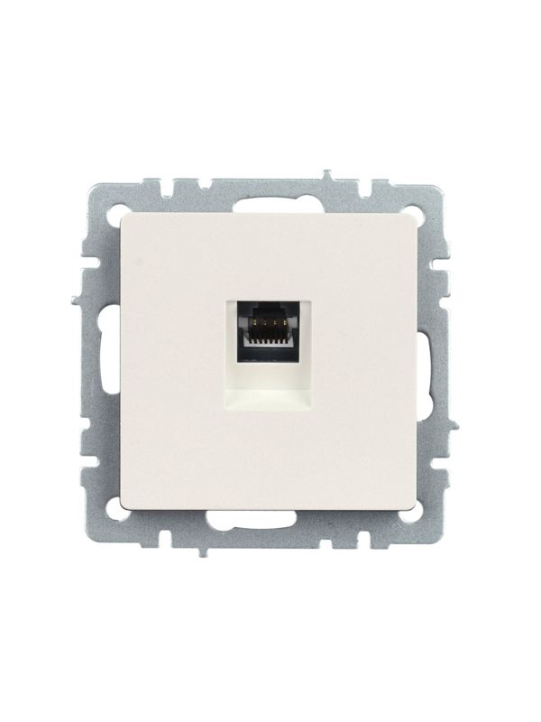 Розетка компьютерная СП RJ45 кат.5E BRITE РК10-БрЖ механизм жемчуж. IEK BR-K10-1-K36 (1623776)