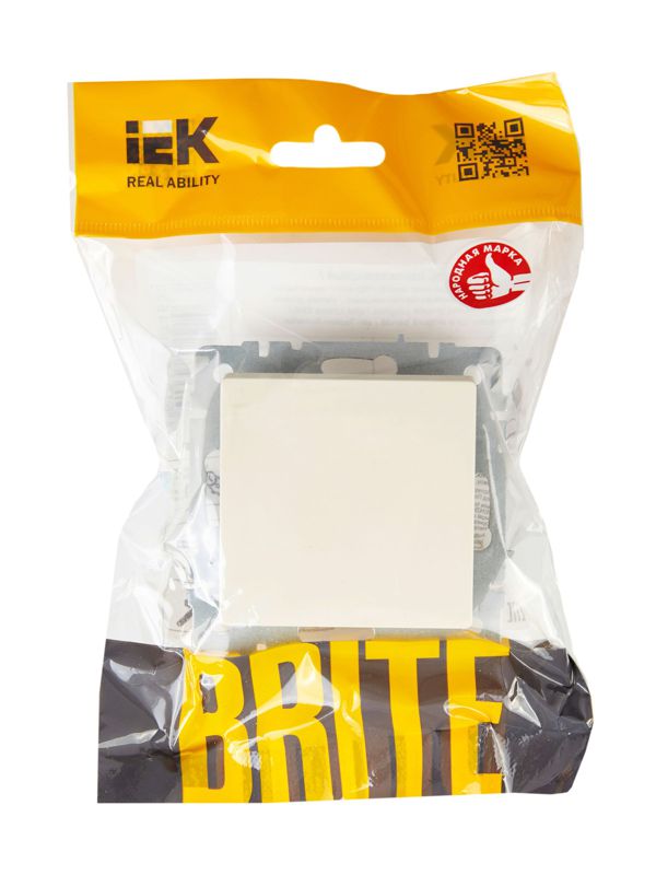 Выключатель перекрестный 1-кл. СП BRITE 10А ВС10-1-3-БрКр механизм беж. IEK BR-V13-0-10-K10 (1683900)