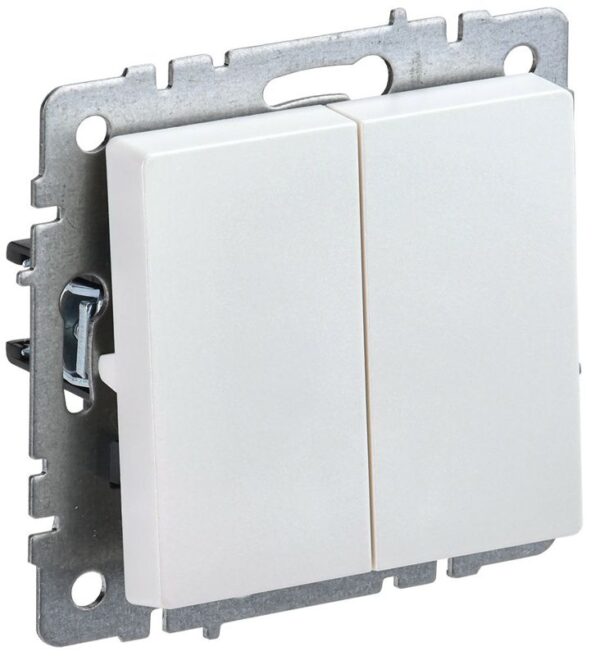 Выключатель 2-кл. СП BRITE ВС10-2-0-БрЖ 10А механизм жемчуж. IEK BR-V20-0-10-K36 (1617268)
