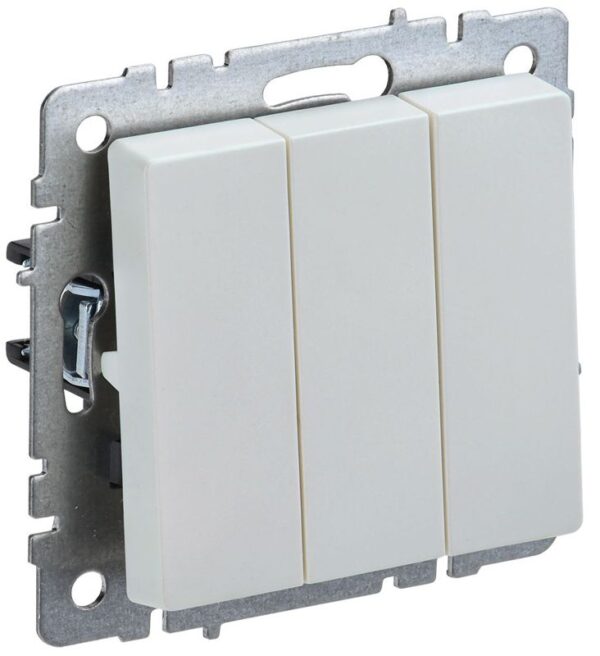 Выключатель 3-кл. СП BRITE ВС10-3-0-БрЖ 10А механизм жемчуж. IEK BR-V30-0-10-K36 (1617288)