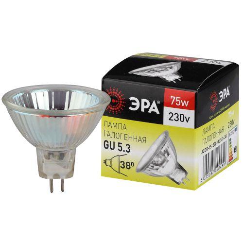 Лампа галогенная GU5.3-JCDR (MR16) -75W-230V-Cl ЭРА C0027366 (416084)