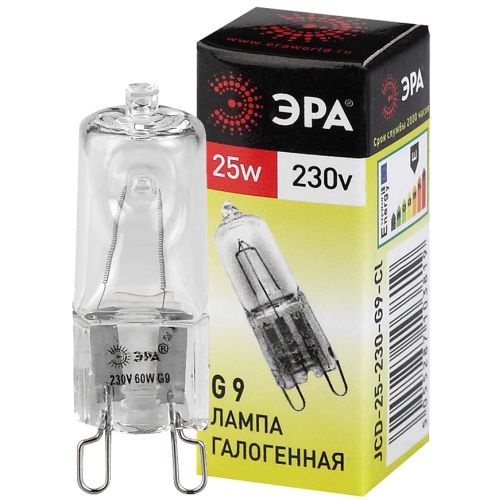 Лампа галогенная G9-JCD-25-230V-Cl 25Вт капсула G9 230В Эра C0027376 (416089)
