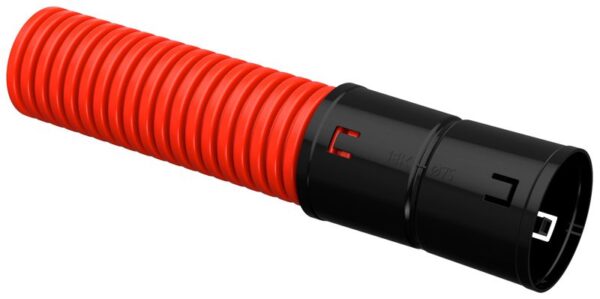Труба гофрированная двустенная ПНД гибкая d75мм с муфтой красн. (уп.50м) IEK CTG12-075-K04-050-R (333475)
