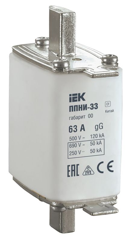 Вставка плавкая ППНИ-33 63А габарит 00 IEK DPP10-063 (82353)