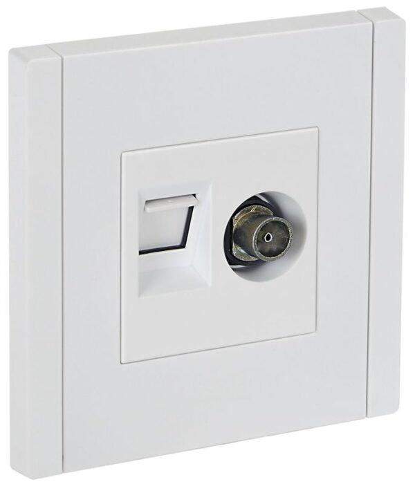 Розетка 2-м TV+RJ45 кат.5E FORTE&PIANO FP236 бел. IEK FP-AK20-1-K01 (1853178)