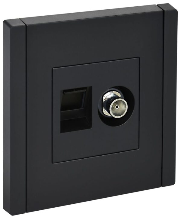 Розетка 2-м TV+RJ45 кат.6 FORTE&PIANO FP137 черн. IEK FP-AK20-2-K02 (1853212)