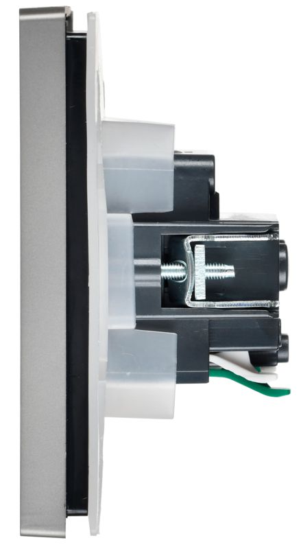 Розетка СП FORTE&PIANO16А IP44 FP519 с заземл. защ. шторки с крышкой безвинт. крепл. сталь IEK FP-R16-16-1-44-K46 (1876830)