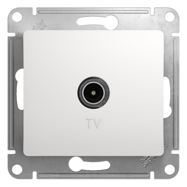 Розетка телевизионная оконечная TV 1-м СП Glossa 1дБ механизм бел. SE GSL000191 (275169)