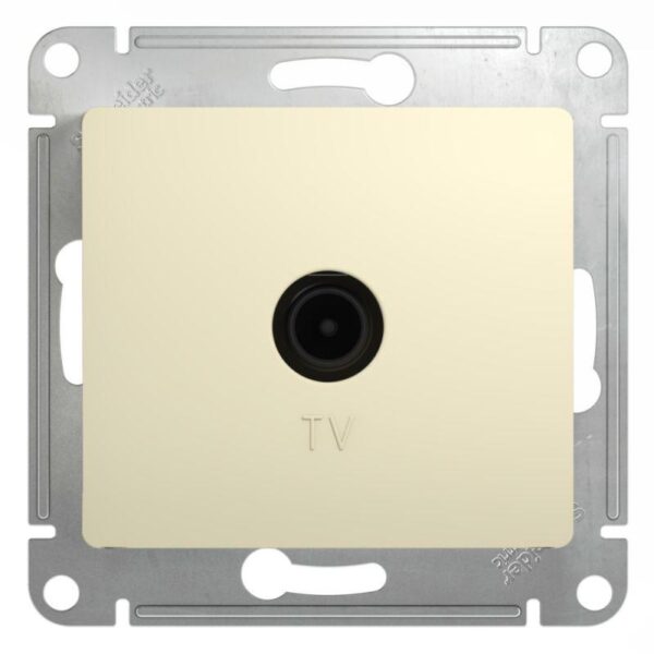 Розетка телевизионная оконечная TV 1-м СП Glossa 1дБ механизм беж. SE GSL000291 (275243)